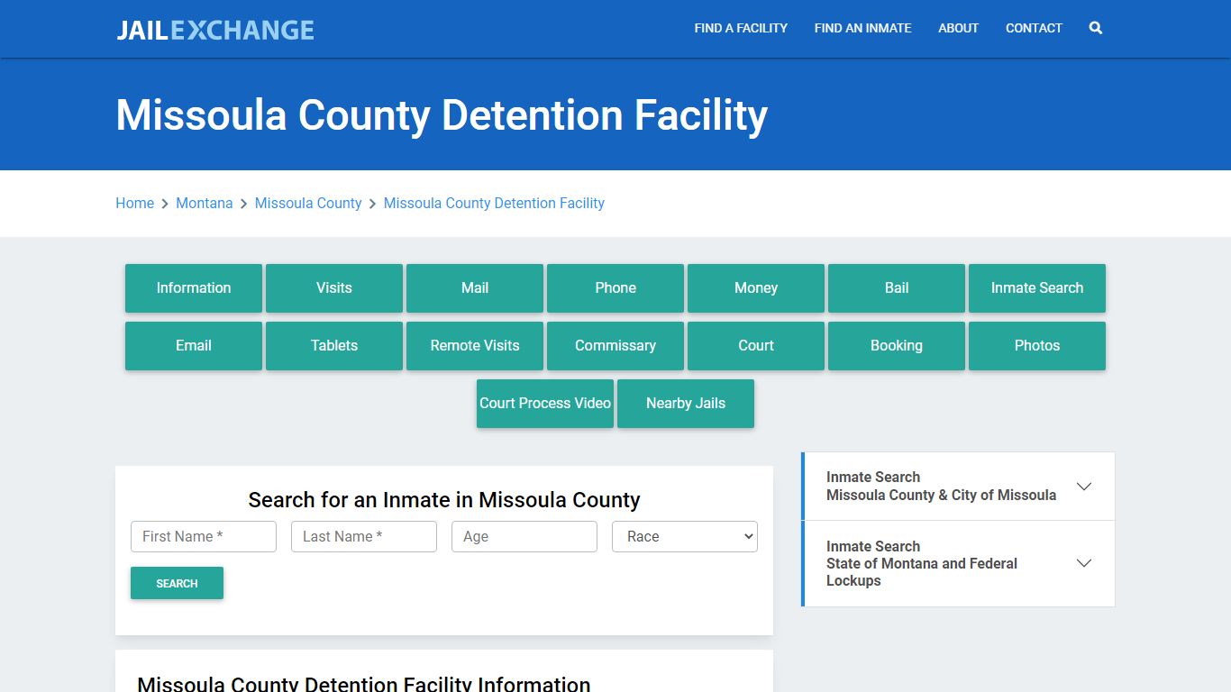 Missoula County Detention Facility - Jail Exchange